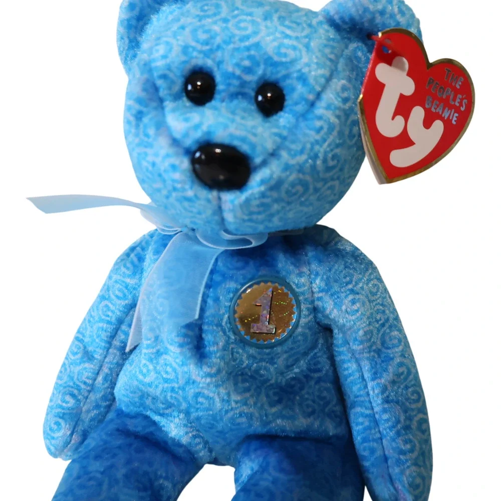TY Beanie Baby Classy Turquoise Bear 2001 Retired Collectible Plush VTG MWMT - Picture 3 of 9